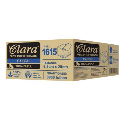 PAPEL HIGIÊNICO INTERF. CAI CAI CLARA 8.000 FOLHAS FOLHA DUPLA