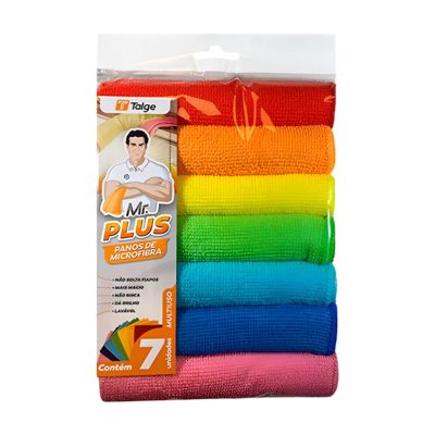 KIT 7 PANOS MICROFIBRA 30X30CM TALGE