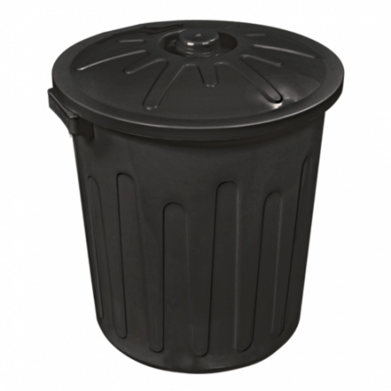 LIXEIRA C/TAMPA 30L PRETA - ARQPLAST