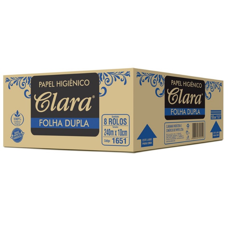 PAPEL ROLAO HIG. CLARA FOLHA DUPLA C/8 PREMIUM