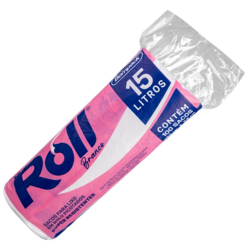 SACO PARA LIXO 15L ROLL BRANCO C/100 EMBRAST