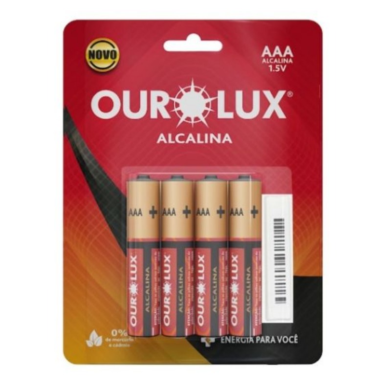 PILHA ALCALINA AAA PALITO BLISTER  4UN