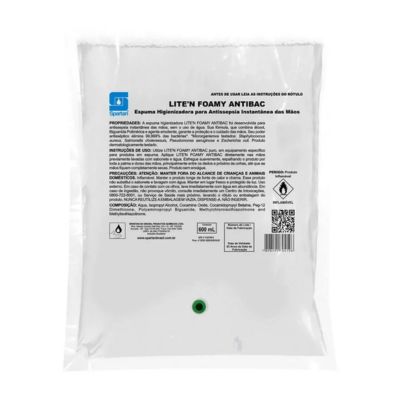 LITE N FOAMY ANTIBAC 600 ML (SEM VALVULA) SPARTAN