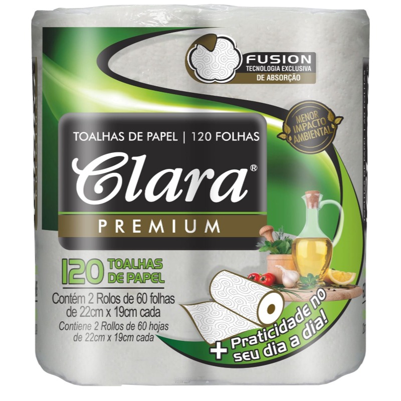 PAPEL TOALHA CLARA PREMIUM C/2