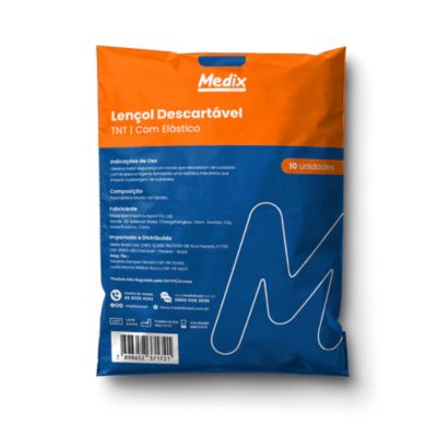 LENCOL DESCARTAVEL 90CMX2M C/10UN MEDIX