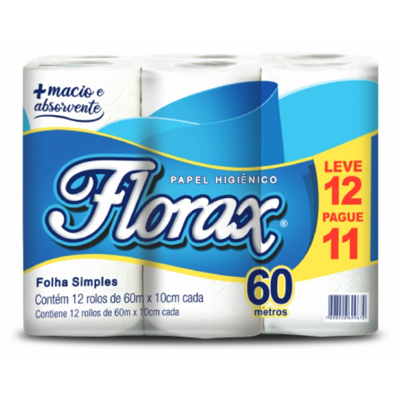PAPEL HIG. FLORAX BRANCO