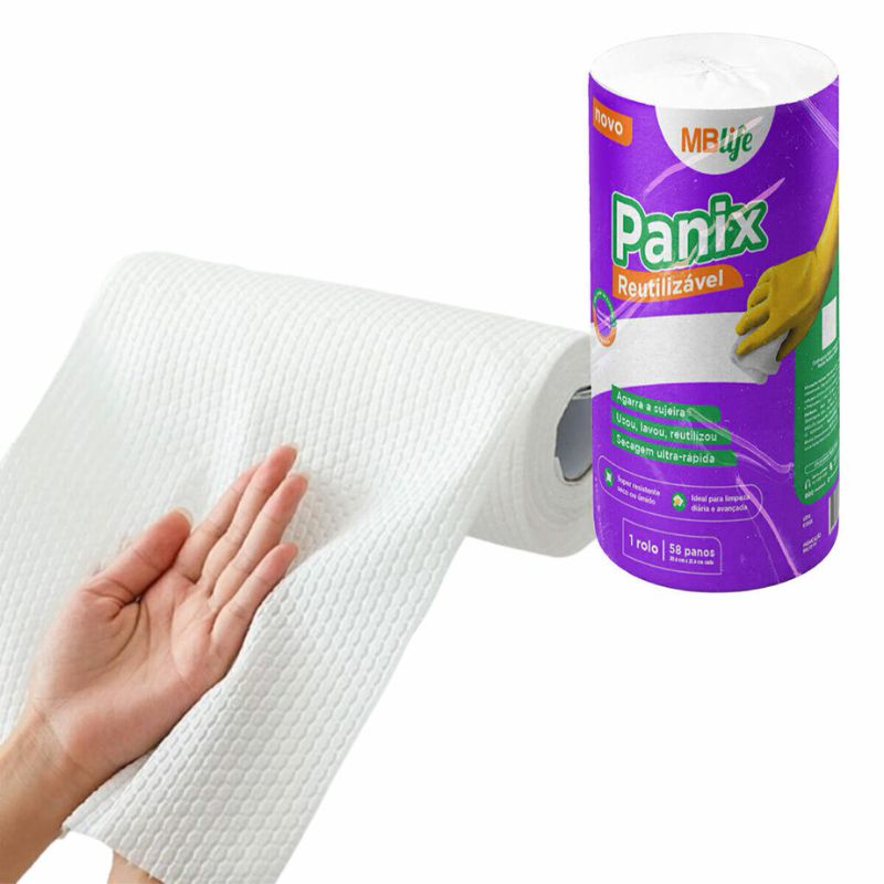 PANIX PANO REUTILIZAVEL ROLO 20,5CM X 12,47M C/ 58 PANOS DE 21,5CM