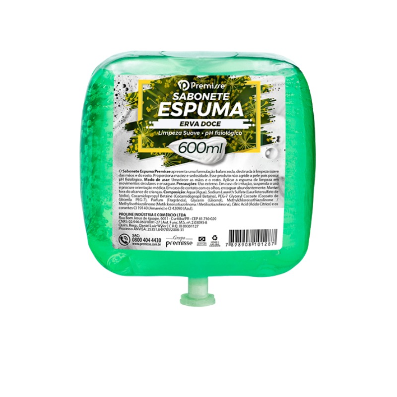 SABONETE ESPUMA ERVA DOCE 600ML INVOQ