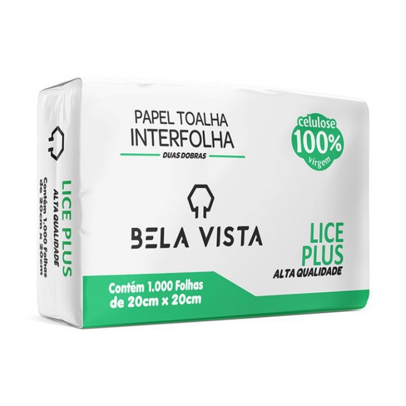 TOALHA INTERFOLHA BELA VISTA LICE PLUS 20CM X 20CM UNIDADE